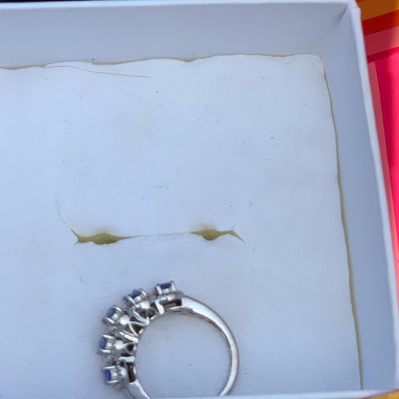 Genuine tanzanite sterling silver ring Lille new - Picture 6 of 6